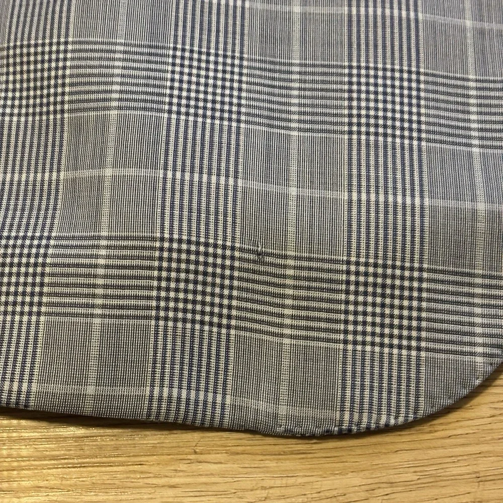 Ermenegildo‎ Zegna Blazer Mens 43L Trofeo 600 Gray Glen Plaid Wool Silk Lining